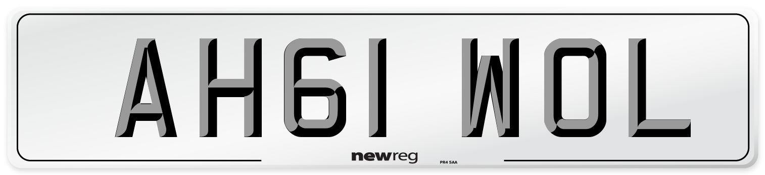 AH61 WOL Number Plate from New Reg